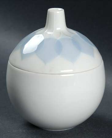Lotus Azure Sugar Bowl & Lid