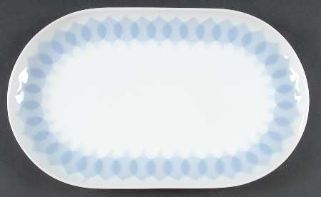 Lotus Azure 13" Oval Serving Platter