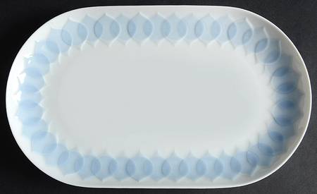 Lotus Azure 11" Oval Serving Platter
