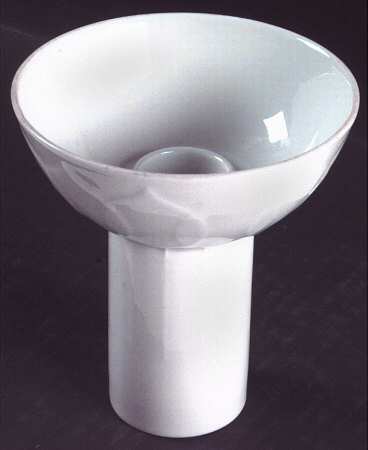 Lotus White Tall Candlestick