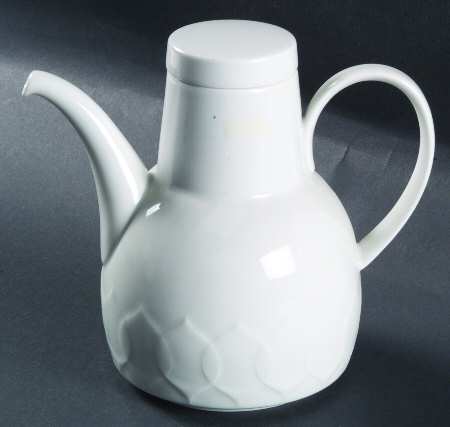 Lotus White Mini Coffee Pot & Lid