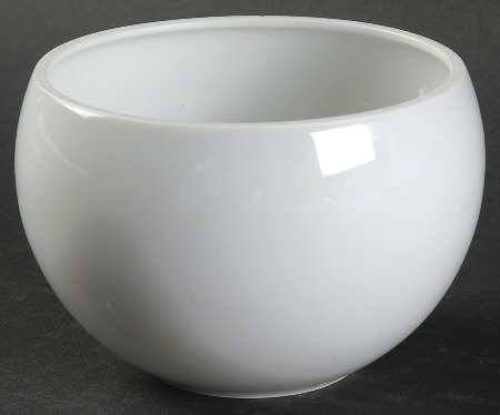 Lotus White Sugar Bowl No Lid