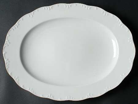Luisa Gold 15" Oval Serving Platter