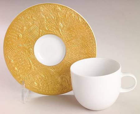 Magic Flute Gold (Sarastro) Flat Cup & Saucer Set