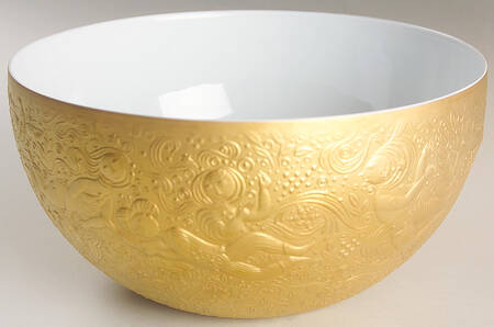 Magic Flute Gold (Sarastro) 8" Round Vegetable Bowl