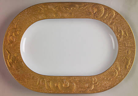 Magic Flute Gold (Sarastro) 13" Oval Serving Platter