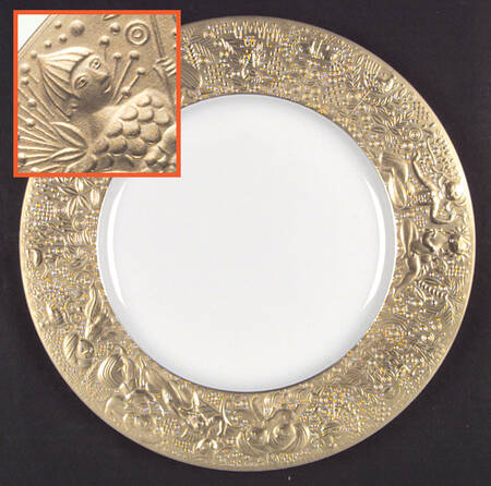 Magic Flute Gold (Sarastro) Large Dinner Plate