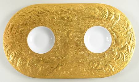 Magic Flute Gold (Sarastro) Tray for Creamer & Sugar with Lid