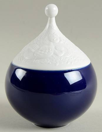 Magic Flute Cobalt Sugar Bowl & Lid