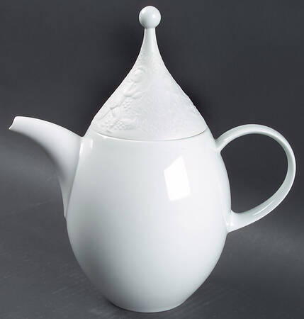 Magic Flute White Small Coffee Pot & Lid
