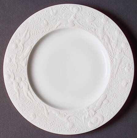 Magic Flute White Bread & Butter Plate