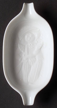 Magic Flute White 4" Ashtray