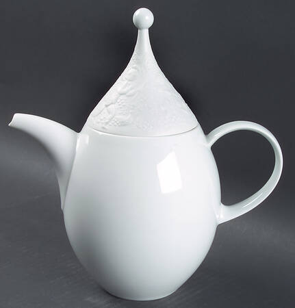 Magic Flute White Coffee Pot & Lid