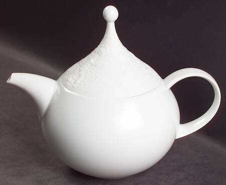 Magic Flute White Teapot & Lid