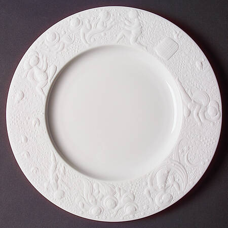 Magic Flute White Salad Plate