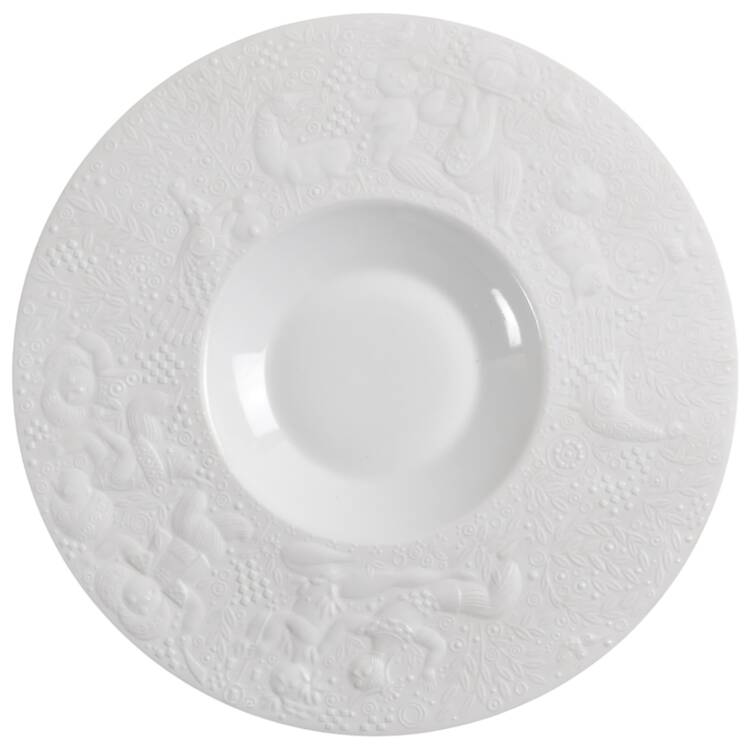 Magic Flute White Saucer for Cream Soup Bowl