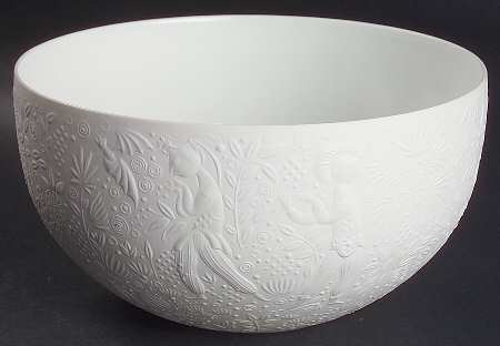 Magic Flute White 7" Round Vegetable Bowl