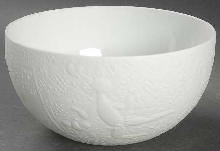 Magic Flute White 6" Round Vegetable Bowl