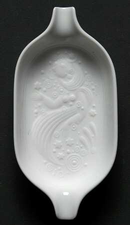 Magic Flute White 4" Ashtray