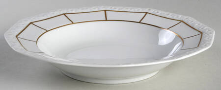 Maria Gold Rim Soup Bowl