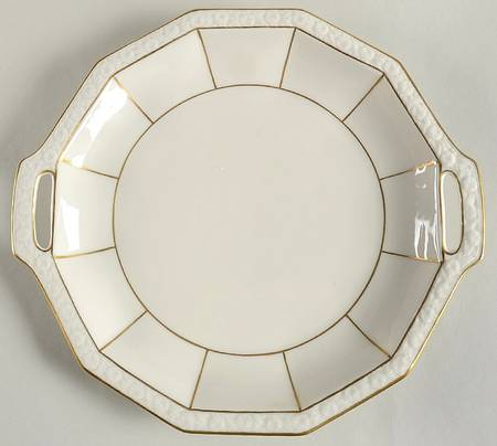 Maria Gold Handled Cake Plate