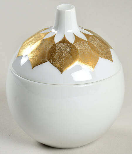 Marquise (Lotus Shape) Sugar Bowl & Lid