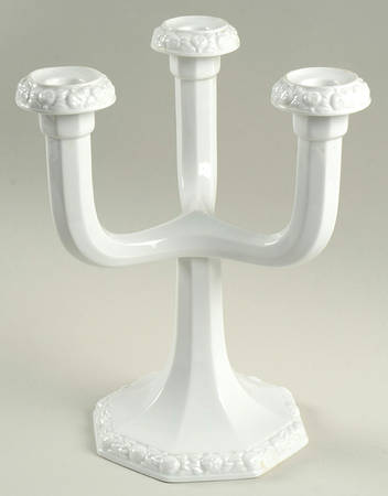 Maria White (12 Sided) 3 Light Candelabra