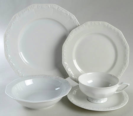 Maria White (12 Sided) 40 Piece Estate Set