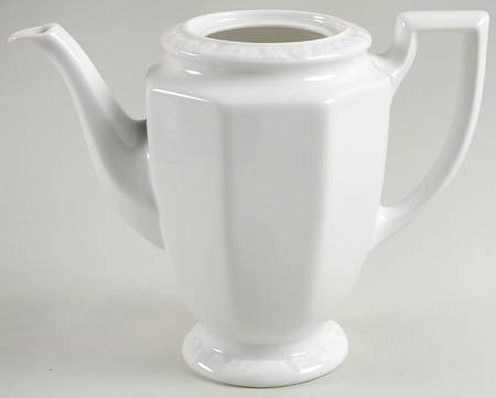 Maria White (12 Sided) Coffee Pot No Lid