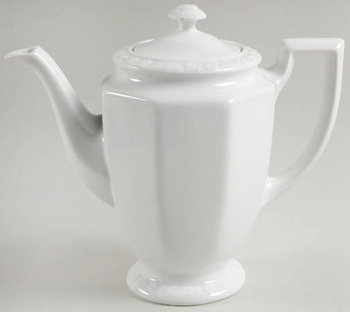 Maria White (12 Sided) Coffee Pot & Lid