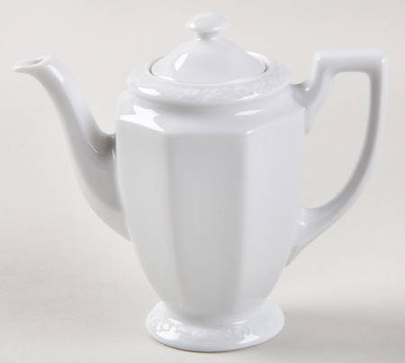Maria White (12 Sided) Toy Coffee Pot and Lid