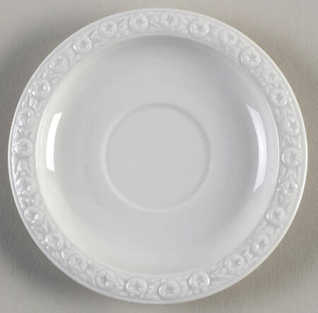 Maria White (12 Sided) Saucer for Footed Demitasse Cup