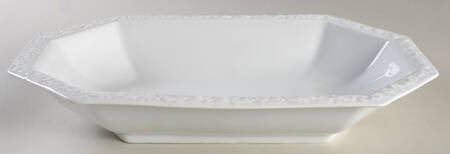 Maria White (12 Sided) 12" Oval Vegetable Bowl