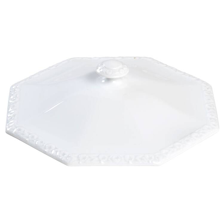 Maria White (12 Sided) Lid for Round Vegetable