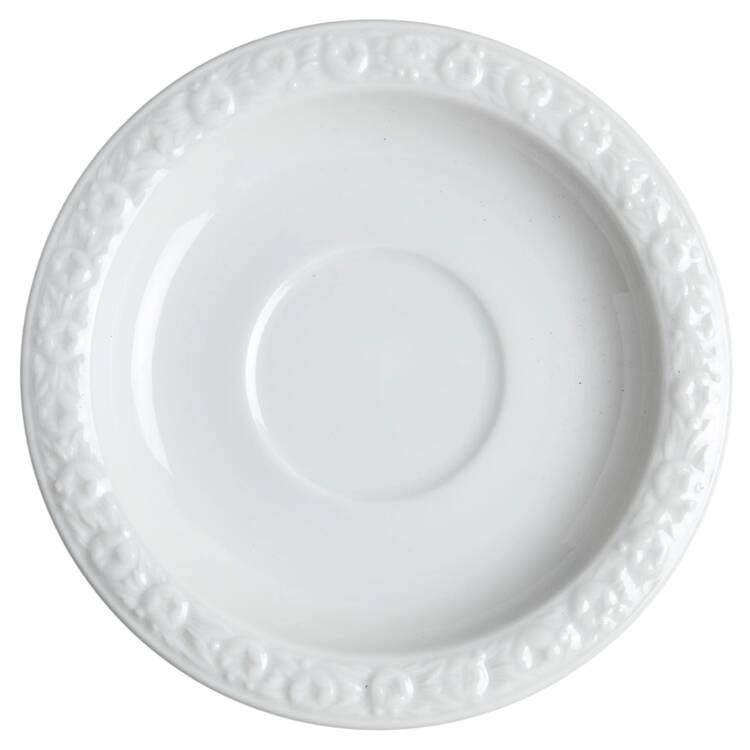 Maria White (12 Sided) Saucer for Footed Demitasse Cup