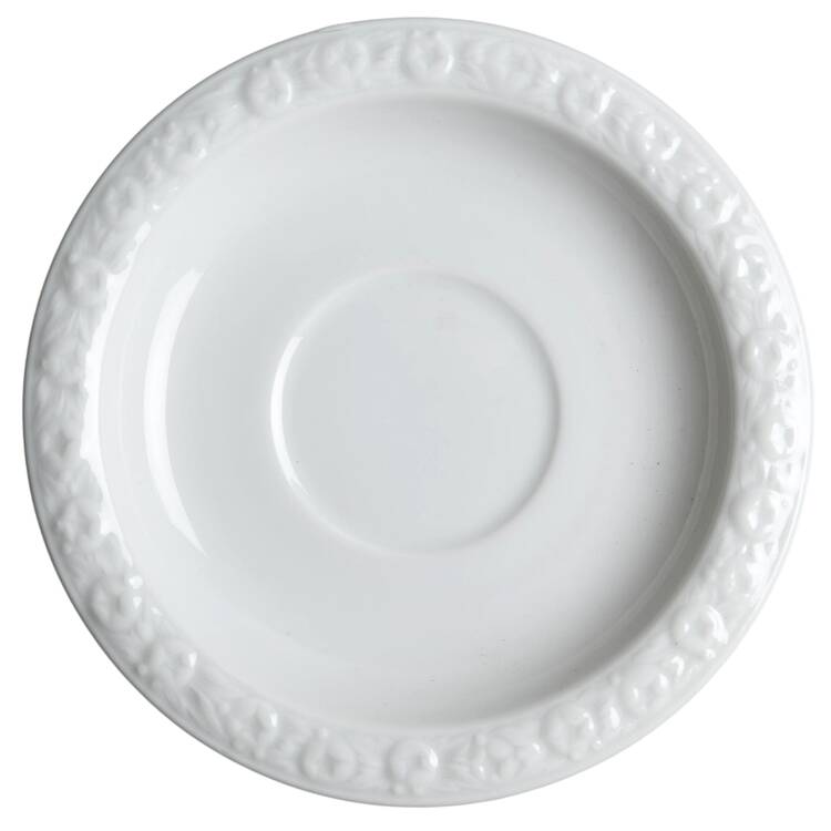 Maria White (12 Sided) Saucer for Footed Demitasse Cup