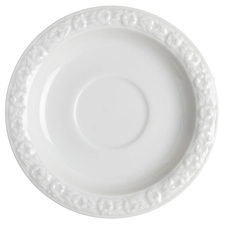 Maria White (12 Sided) Saucer for Footed Demitasse Cup