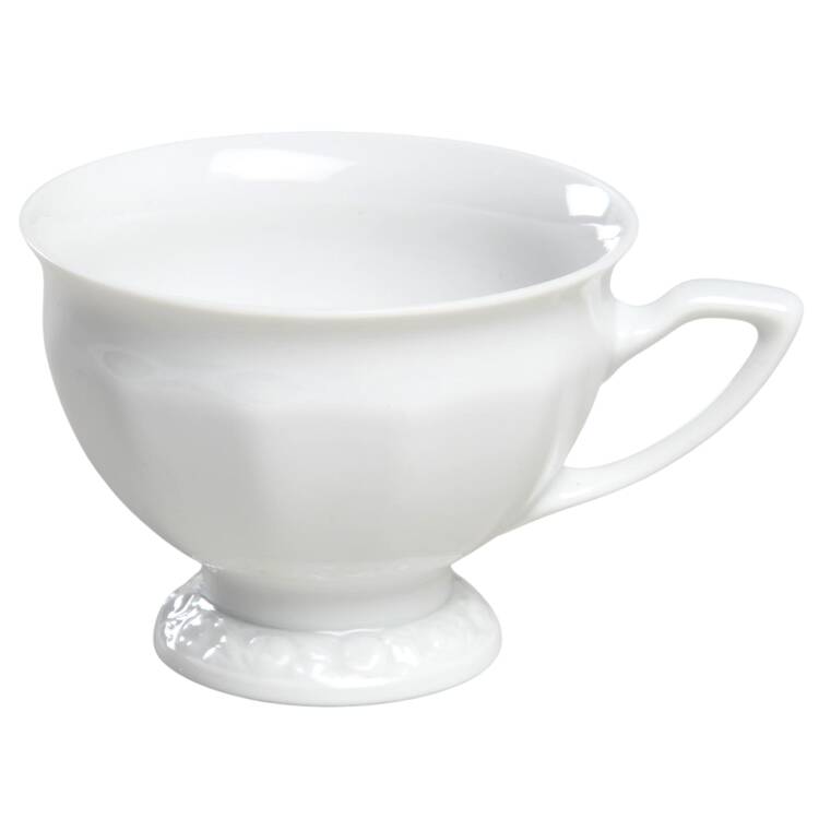 Maria White (12 Sided) Footed Demitasse Cup