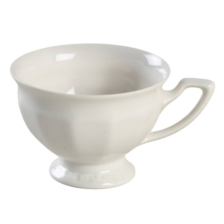 Maria White (12 Sided) Footed Demitasse Cup