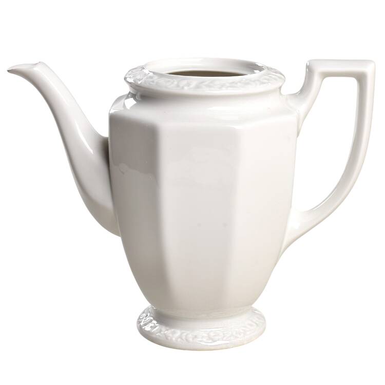 Maria White (12 Sided) Mini Coffee Pot No Lid