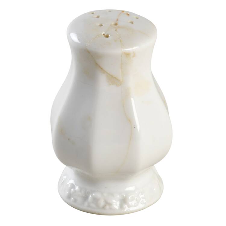 Maria White (12 Sided) Pepper Shaker