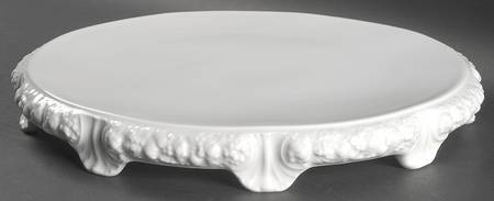 Maria White (12 Sided) Footed Cake Plate
