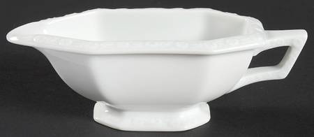 Maria White (12 Sided) Individual Sauce Boat