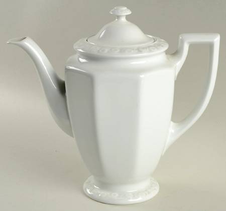 Maria White (12 Sided) Coffee Pot & Lid