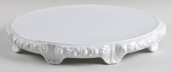 Maria White (12 Sided) Footed Cake Plate