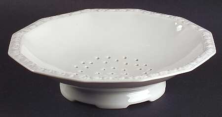 Maria White (12 Sided) Fruit Drainer Bowl