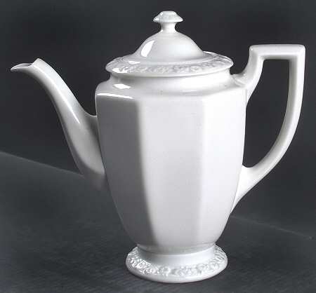 Maria White (12 Sided) Coffee Pot & Lid