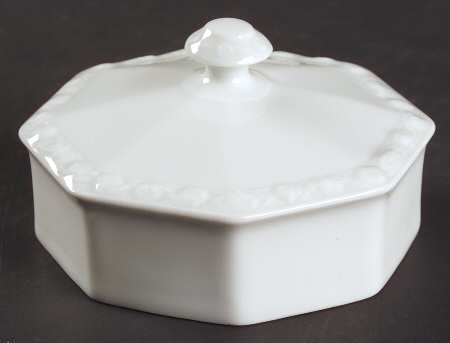 Maria White (12 Sided) Lid for Round Butter