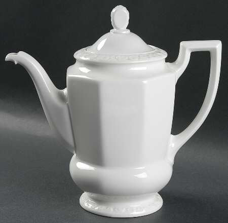 Maria White (12 Sided) Coffee Pot & Lid