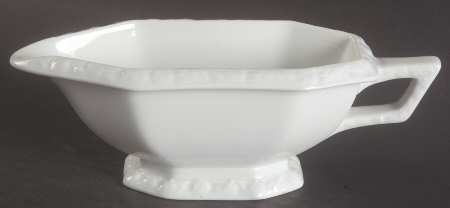 Maria White (12 Sided) Butter/Sauce Boat